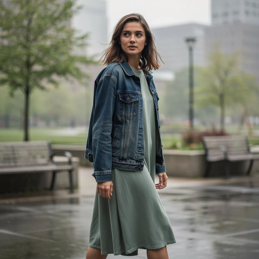 Veste en jean décontractée
